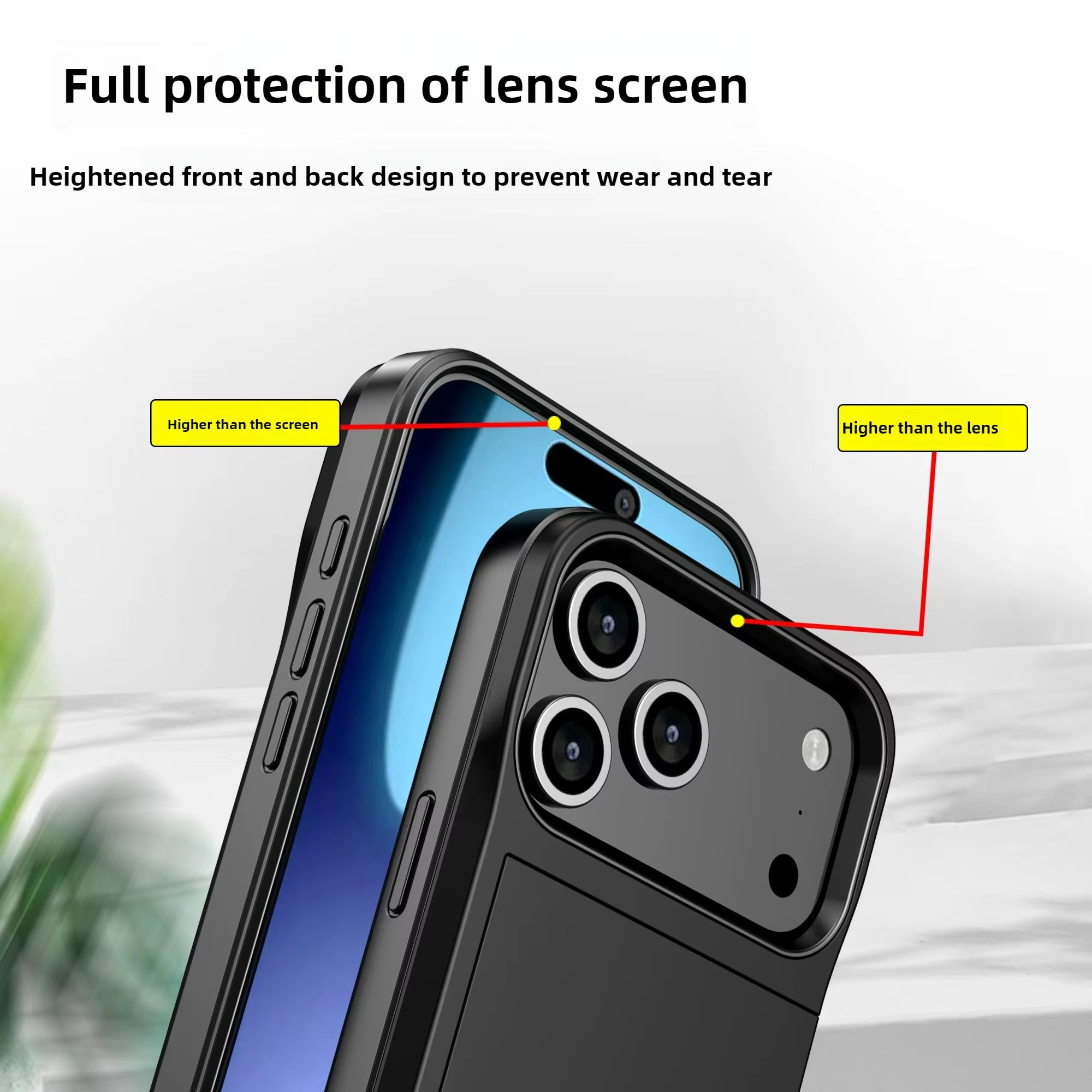 Case for Iphone 17 Pro Max 16 Pro Max 15 Pro 17E 14 13 12 Wallet Card Holder Slide Slot Slim Hard PC Heavy Duty Protective Cover