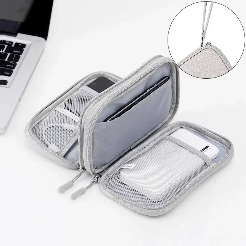 NEW Travel Organizer Bag Cable Storage Organizers Pouch Carry Case Portable Waterproof Single Layers Storage Bags for Cable Cord