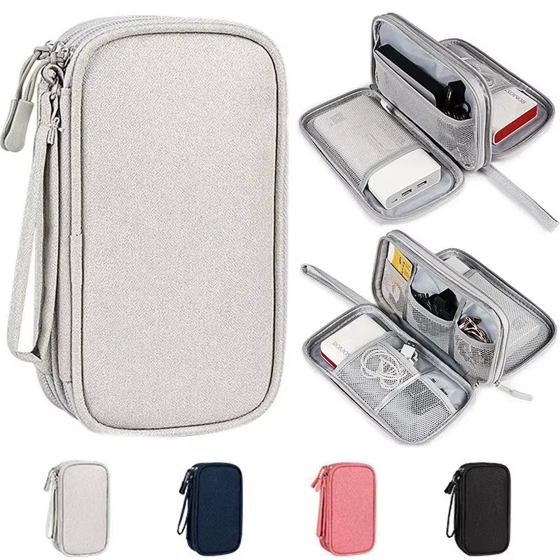 NEW Travel Organizer Bag Cable Storage Organizers Pouch Carry Case Portable Waterproof Single Layers Storage Bags for Cable Cord