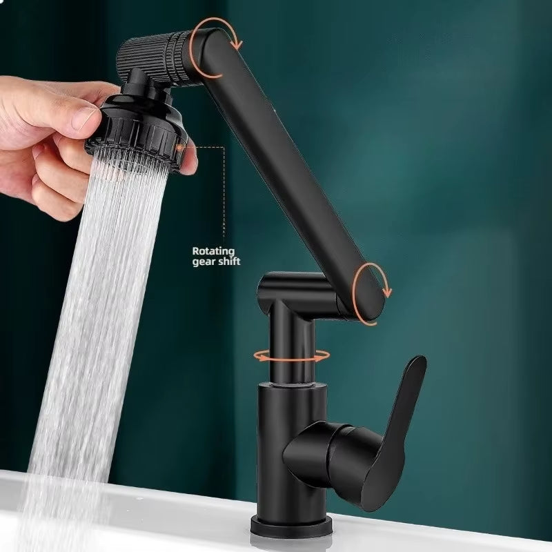 1080° Swivel Kitchen Sink Faucet Bathroom Sink ABS Faucet Basin Faucet Multifunction Cold and Hot Water Tap