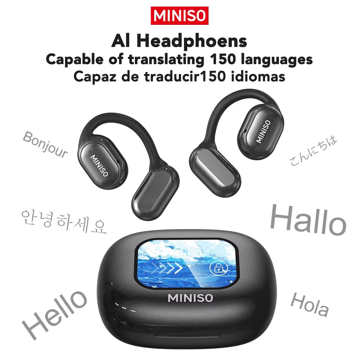 X30 Wireless Headphones Bluetooth Translation Earbuds Chat Headset Office Travel,Real-Time Translate Equalizer APP